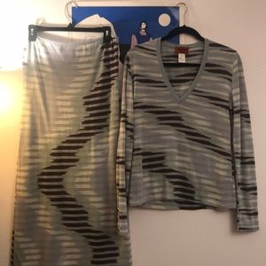 Missoni Sweater Long Sleeve Maxi Set